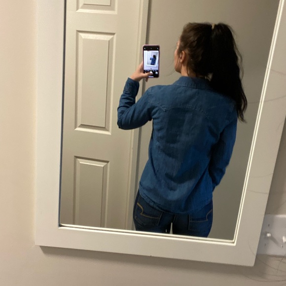 Denim Forum Niah Western Jean Shirt Medium - Picture 3 of 6